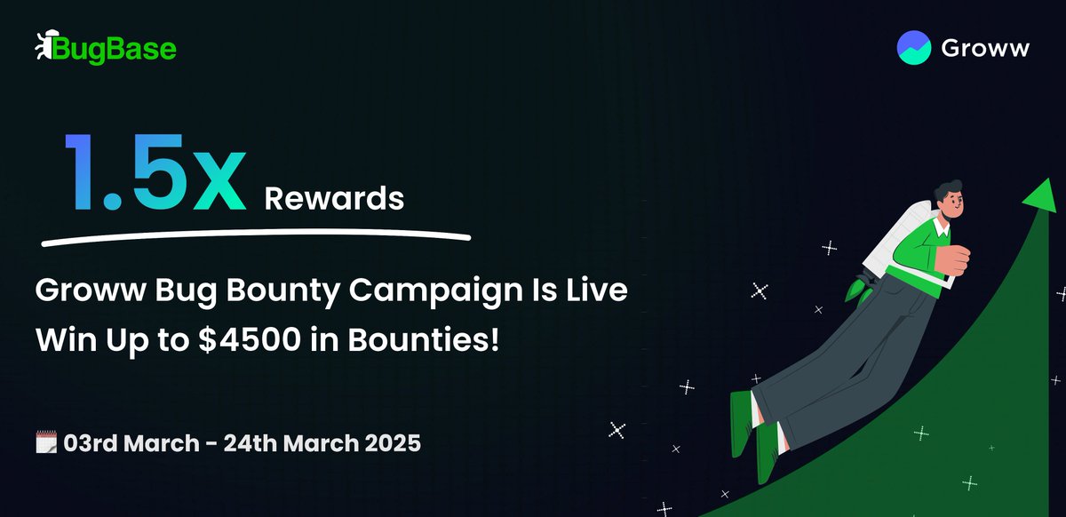 BugBase's tweet image. Special campaign alert: Groww’s Bug Bounty now offers 1.5x rewards for vulnerabilities risking PII exposure & security control bypass.
Join here: bugbase.ai/programs/groww
#Groww #BugBounty #CyberSecurity #Infosec
@_groww