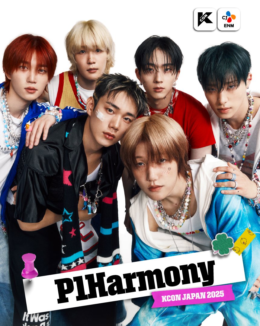 KCON JAPAN2025 P1Harmony全員直筆サイン 入ミニポスター KCONJAPAN2025] 3rd LINEUP P1Harmony #P1Harmony #피원하모니 #P1H