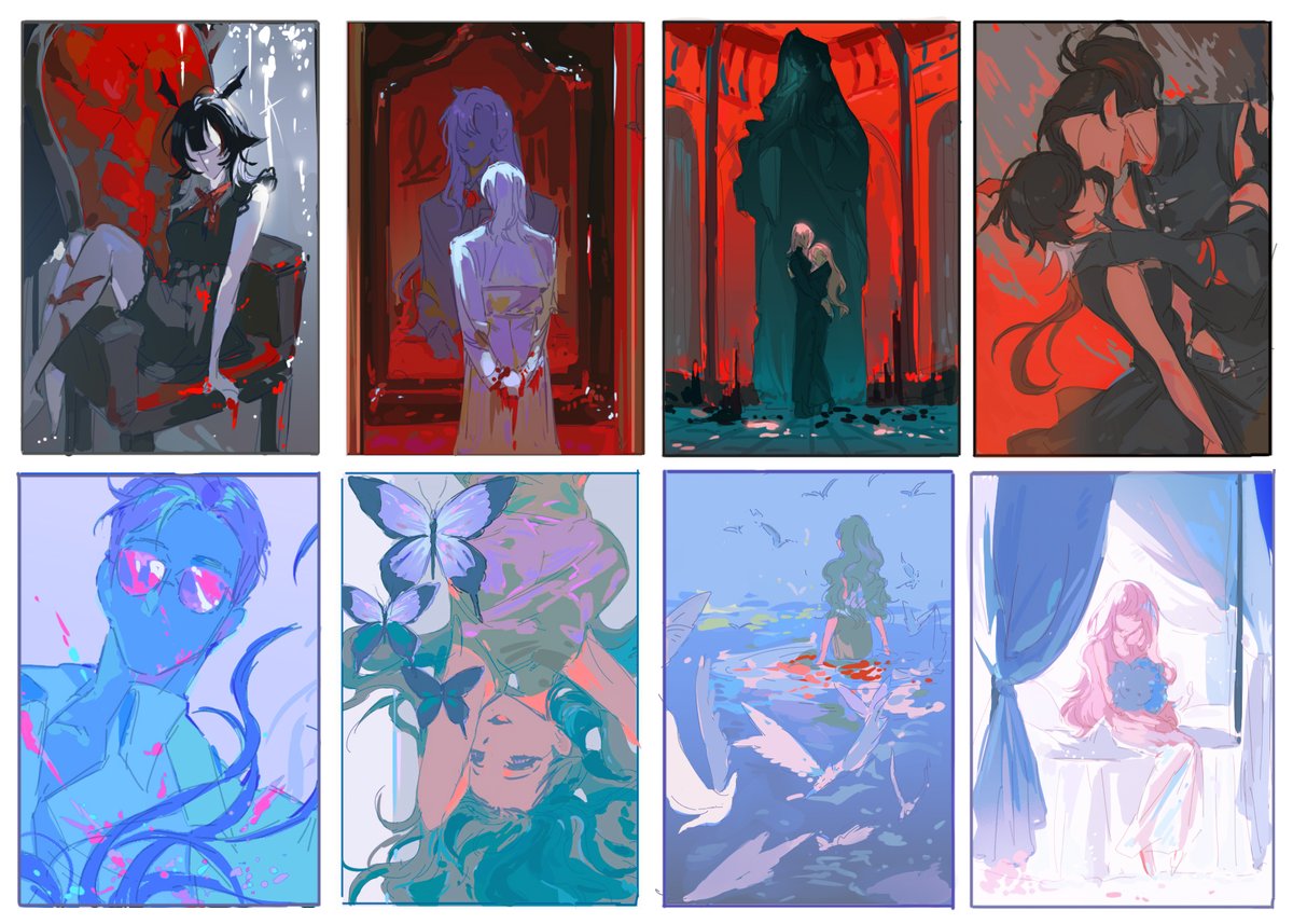 컬러 러프
비슷한 색을 다르게 써보기....