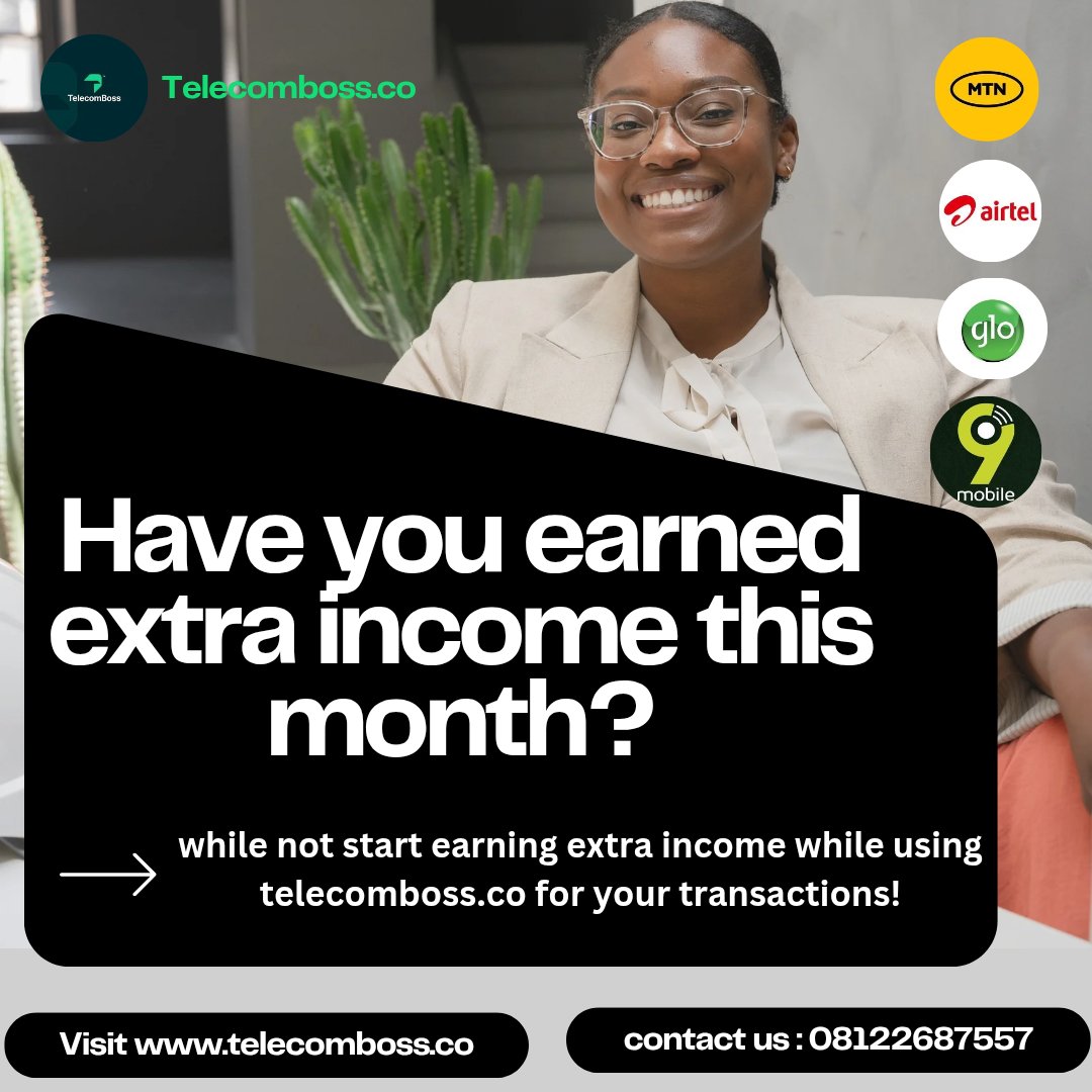 Telecom_boss_'s tweet photo. 🚀 Earn Extra Income with https://t.co/lkFY2dIozA! 💰

Have you made extra cash this month? If not, it's time to start! 💵
With https://t.co/lkFY2dIozA, you can sell airtime, data, and recharge cards at great prices and earn profits daily. 💯 https://t.co/5u7EkZNtut