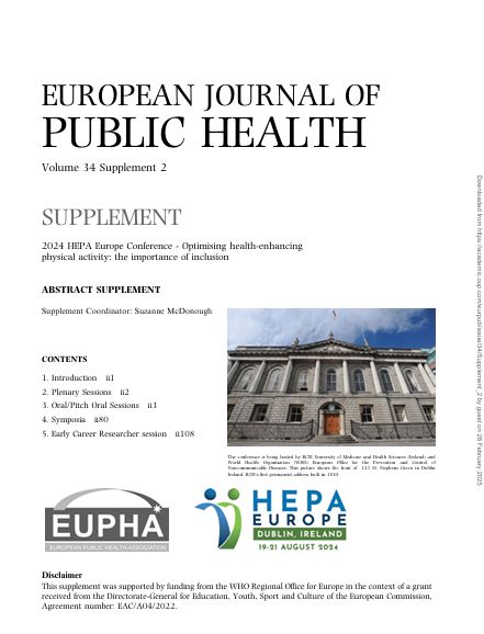 Did you know that the abstracts from the 2024 HEPA Europe Conference in Dublin 'Optimising health-enhancing physical activity: the importance of inclusion' are available in a supplement in the European Journal Public Health, available at 👇 
academic.oup.com/eurpub/issue/3…