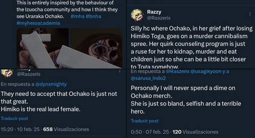 death_kekin's tweet photo. @AngelJGraves @Problem_kid1202 They were very blatant in their hate for Ochako. They didn't hide it at all. They lied about their intentions. https://t.co/NdabyOYFrw
