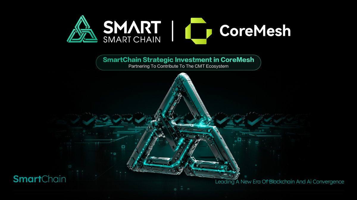 We're thrilled to announce our strategic partnership with SmartChain! 🚀 
This collaboration will elevate CoreMesh's distributed computing power and strengthen our shared vision for a decentralized future. 💪🌐