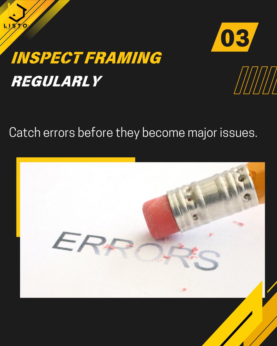 LtdListo36837's tweet photo. This week's tip: 3 key framing essentials.
Use proper framing techniques to ensure square and plumb construction!
#RamadanMubarak #HappyNewWeek #constructiontip https://t.co/DxuJTZFDM8
