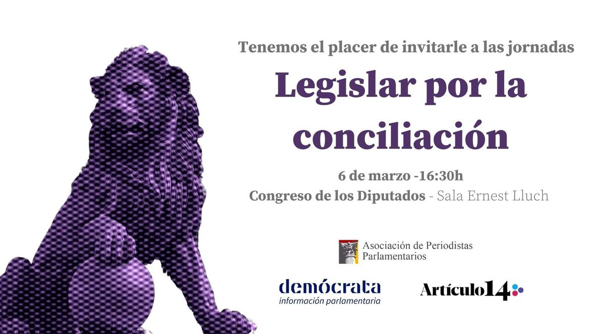 Conmemoramos el #DíaInternacionalDeLaMujer junto a la Asociación de Periodistas Parlamentarios y <a href="/democrata_info/">demócrata</a>.

📍Jueves 6 de marzo // 16:30h // Congreso de los Diputados - Sala Ernest Lluch // #Madrid 

📨 Obligatoria inscripción previa: docs.google.com/forms/d/e/1FAI…