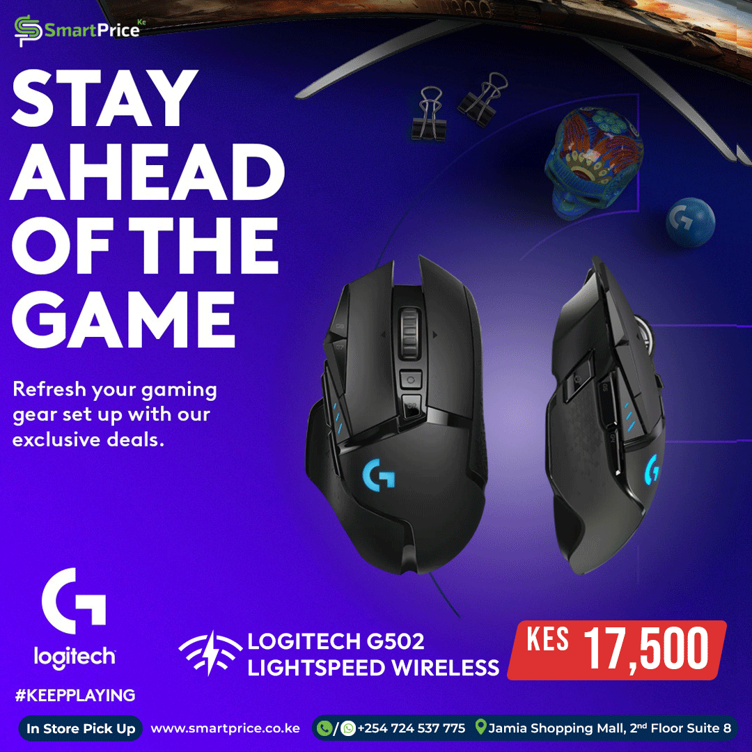 smartpriceke's tweet image. Meet the Logitech G502 LIGHTSPEED—a pro-grade wireless gaming mouse with ultra-fast, reliable connectivity and precision trusted by pros. 🎯🔥
#LogitechG  #Logitech #ProGamers #DigitalConnect

Available at @smartpriceke 

☎️Call/WhatsApp Us: 0724 537 775
🇰🇪 We Deliver…