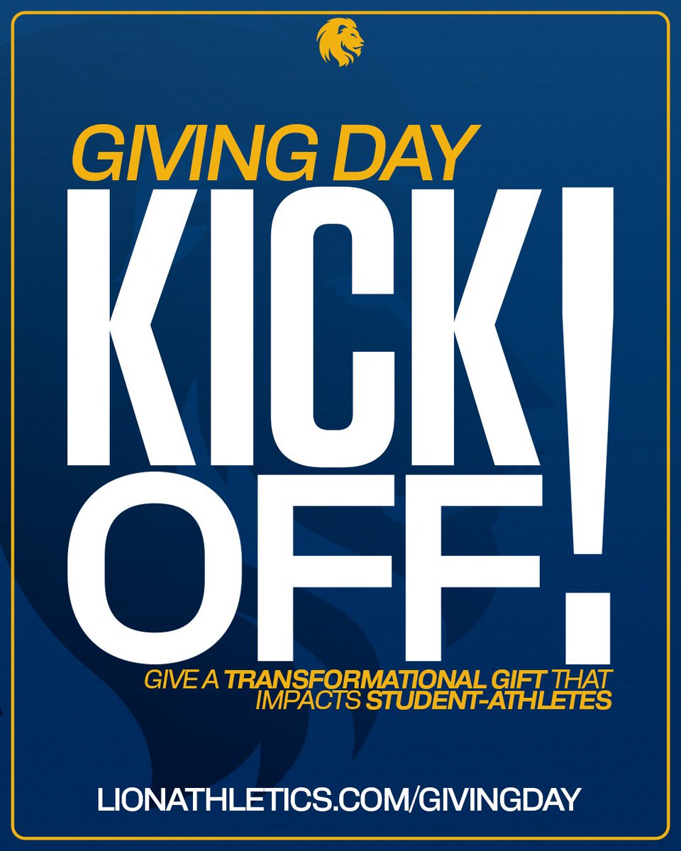 East Texas A&M Lion Athletics (@lion_athletics) on Twitter photo TODAY IS THE DAY! <a href="/etamuniversity/">East Texas A&M University 🦁</a> Athletics Giving Day is here, make your transformational that impacts our student-athletes now! #HailET
LionAthletics.com/GivingDay TODAY IS THE DAY! <a href="/etamuniversity/">East Texas A&M University 🦁</a> Athletics Giving Day is here, make your transformational that impacts our student-athletes now! #HailET
LionAthletics.com/GivingDay