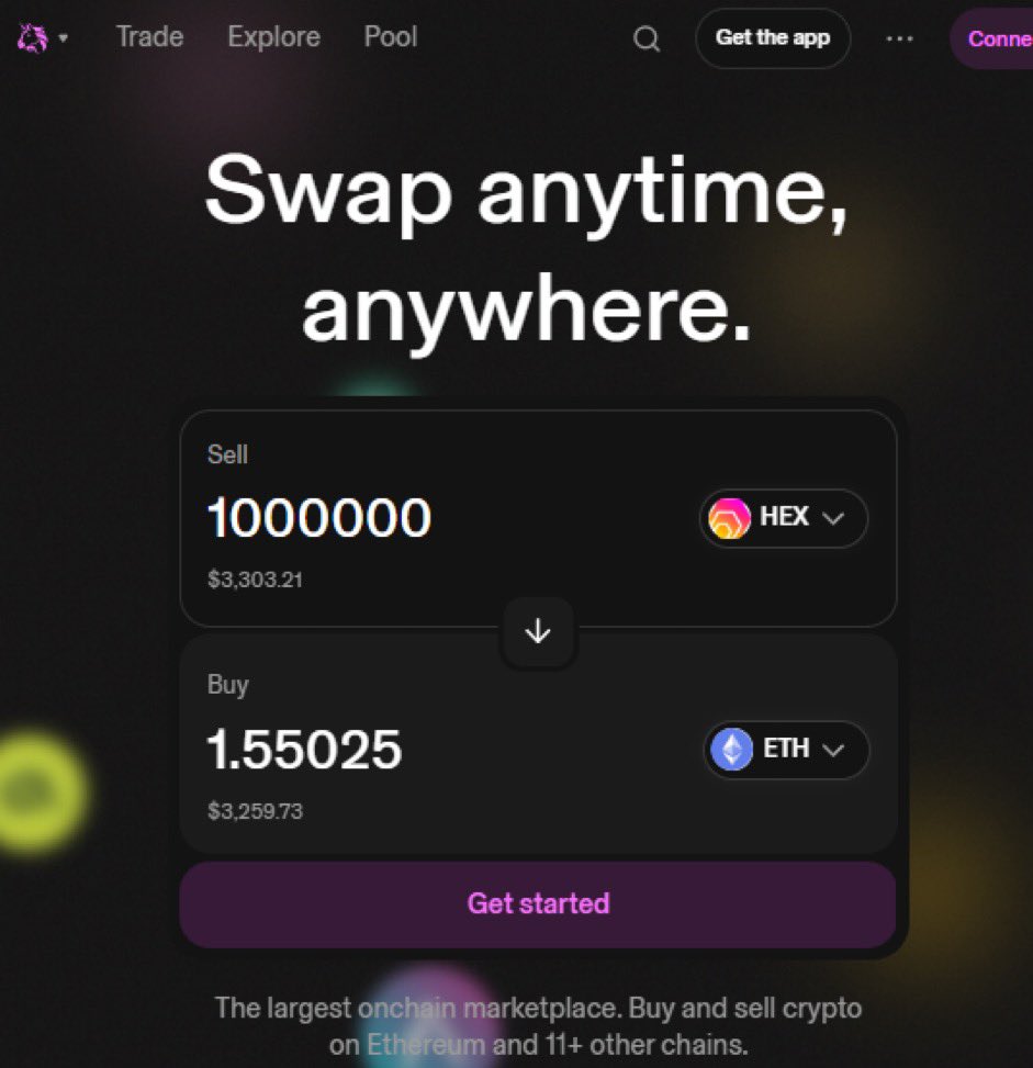 eHex ist zurück auf Uniswap!
Nachdem eHex zu Unrecht vor Jahren auf Uniswap gebannt worden ist, ist es jetzt wieder handelbar. Aufjedenfall ein Erfolg für die gesamte Community 👍🏼