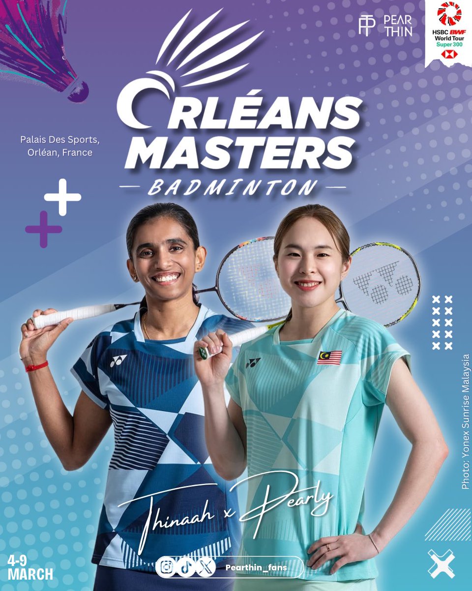 Pearthin_fans's tweet image. The stage is set, and the battle begins soon! 🔜🇫🇷 Stay fearless, enjoy every moment and fight strong, PearThin! Best wishes for the week ahead ladies💙🩵

Let’s rally behind them as they take on the challenge💪🏻

#pearthin #pearly #thinaah #orleansmasters #orleansmasters2025