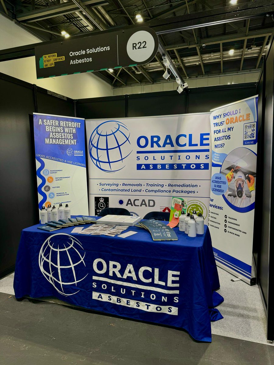 Oracle_Asbestos's tweet image. SWIPE TO CHECK OUT OUR STAND! 👀 

We’re live at the Futurebuild Expo at London ExCeL! 💡

Planning to attend? Stop by Stand R22 for a friendly, no-obligation chat—we’d love to see you!  

#Asbestos #Oracle #Futurebuild #Expo