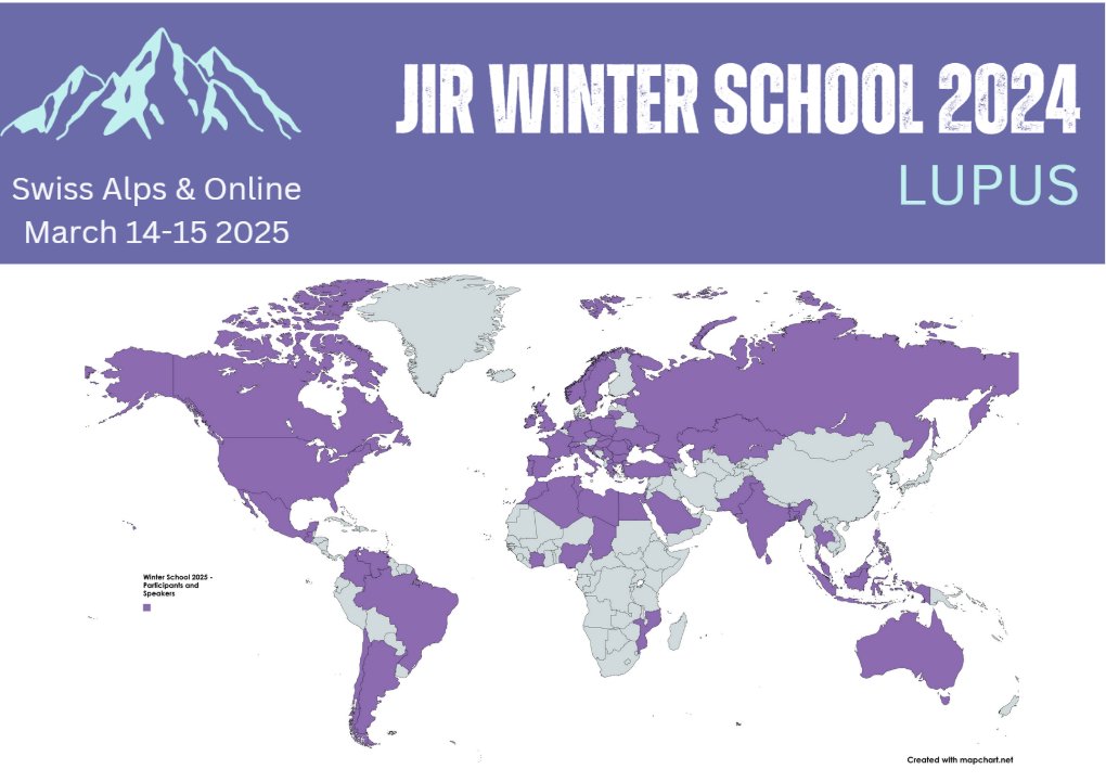 🌍 300+ registrations!
📅 D-10 until the JIR Winter School on Lupus kicks off on March 14th!
🎤 79 countries represented among our audience &amp; speakers—proof of the truly global reach of this event!
Is your country on the map? There’s still time to join! jircohorte.org/winterschool