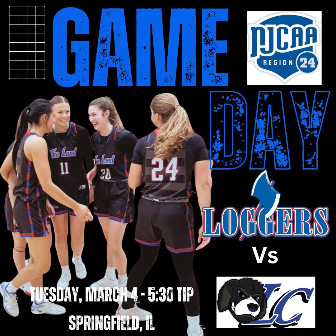 Lincoln Land Loggers WBB (@llcc_loggerswbb) on Twitter photo GAME DAY 🏀
March Madness is here!! #4 <a href="/LLCC_LoggersWBB/">Lincoln Land Loggers WBB</a> begin the Region 24 <a href="/NJCAABasketball/">NJCAA Basketball</a> tournament today with a 5:30 contest against Lewis & Clark. Catch all the action in Cass Gym or watch the livestream. #TheLand #RollLogs #ChopOn GAME DAY 🏀
March Madness is here!! #4 <a href="/LLCC_LoggersWBB/">Lincoln Land Loggers WBB</a> begin the Region 24 <a href="/NJCAABasketball/">NJCAA Basketball</a> tournament today with a 5:30 contest against Lewis & Clark. Catch all the action in Cass Gym or watch the livestream. #TheLand #RollLogs #ChopOn