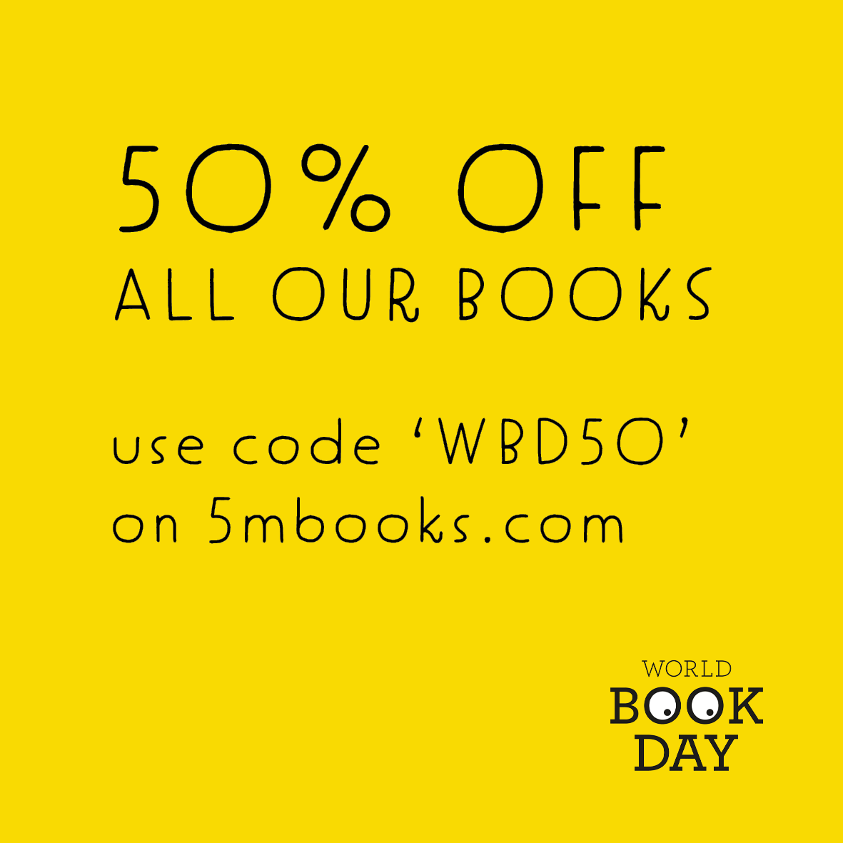 We're having a flash sale for World Book Day!

Get any our books at 50% discount on our website till the end of tomorrow🌟