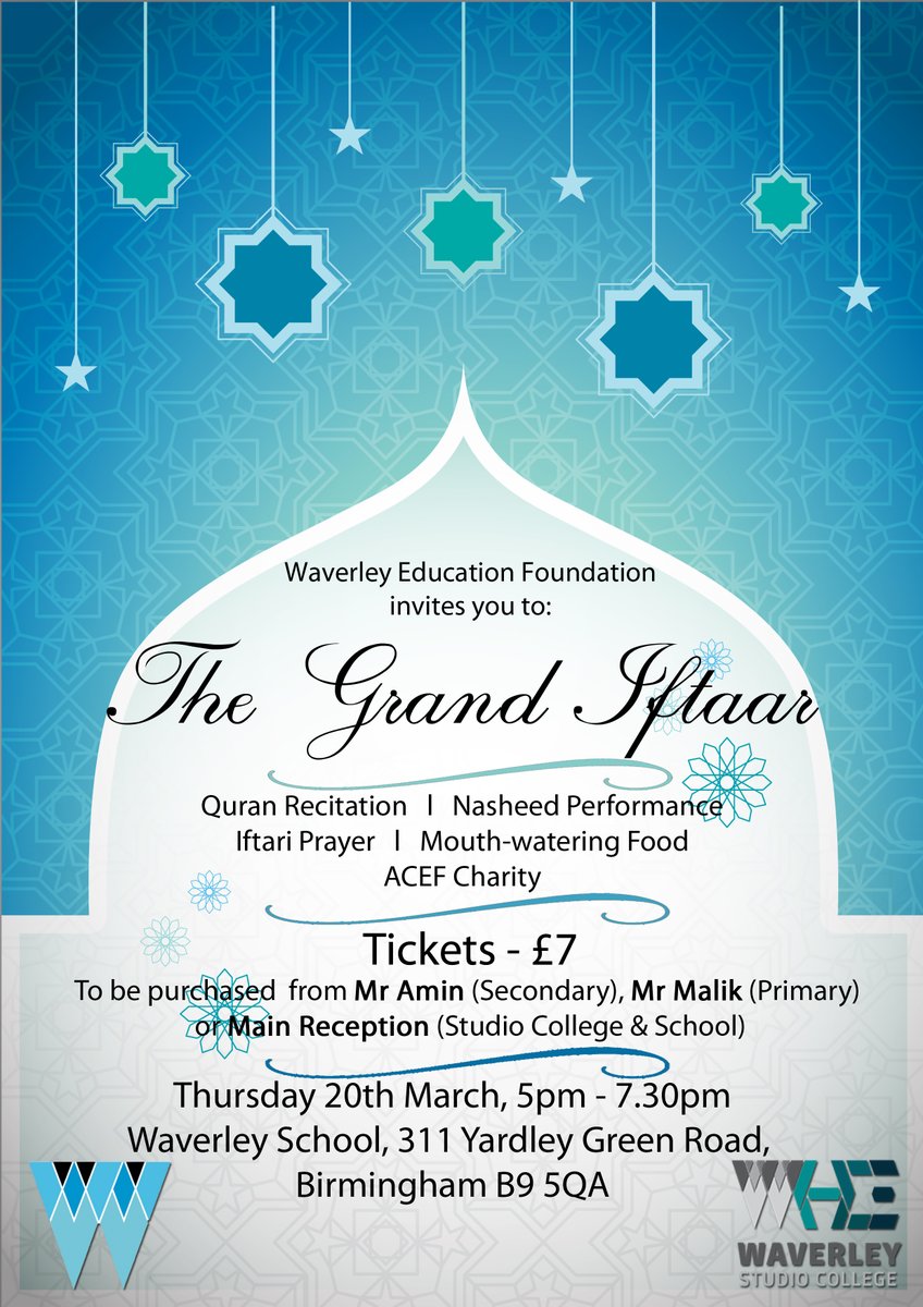 Waverley Education Foundation Invites you to the Grand Iftaar taking place on Thursday 20th March 2025.

#HEAR #learningthroughdiversity