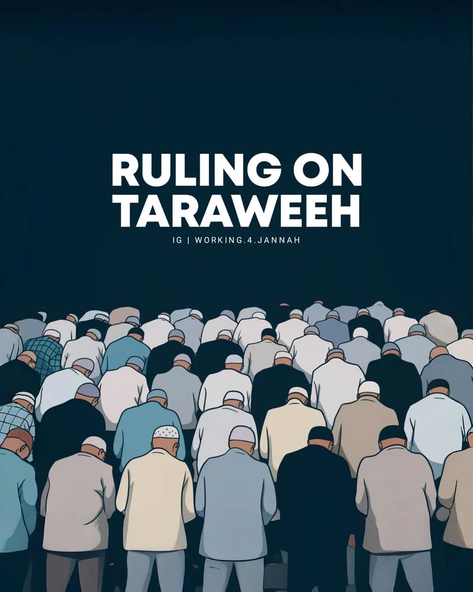 Ruling on Taraweeh ✨️🌙

-THREAD 🪡