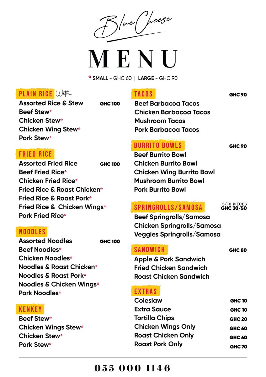 Order your lunch meals from my restaurant <a href="/thebluecheese_/">Blue Cheese</a> today... Let us benchmark your taste buds and give you an amazing culinary experience ... 

Call/ Whatsapp 0550001146 to place your orders ... 

Please share when you see this ☺️