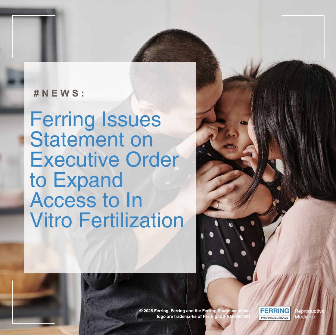 Ferring is encouraged by the recent Executive Order aimed at expanding access to IVF, a critical step for the 1 in 6 people facing infertility. ​Please read our corporate statement here: bit.ly/3Xrhg4U
