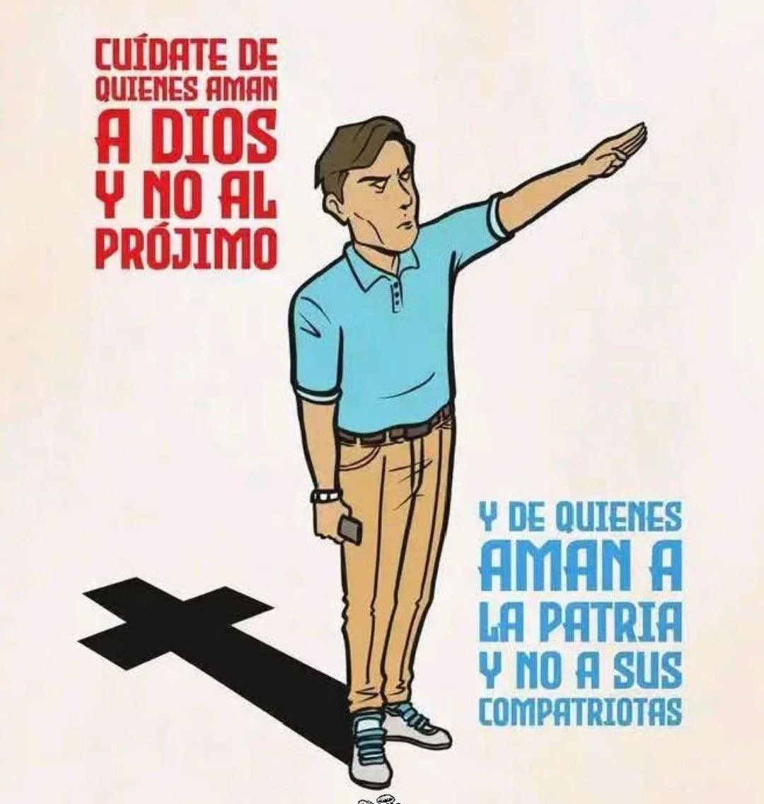 Опасайся тех, кто любит бога больше чем ближнего своего.

И тех кто любит отечество, а не соотечественников.