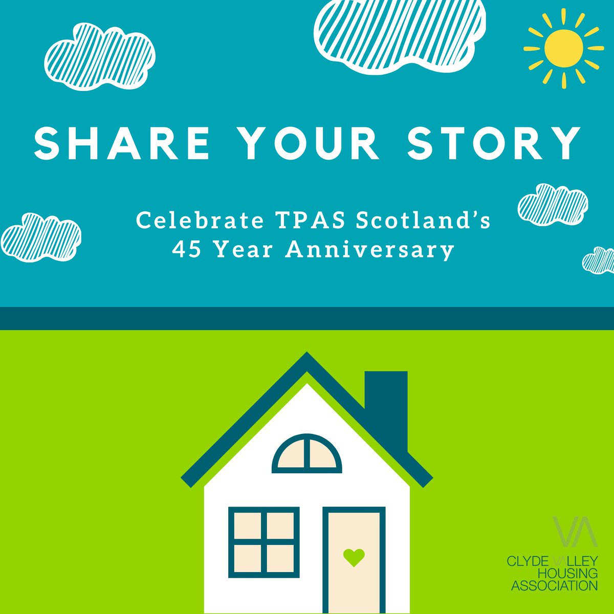 𝗦𝗵𝗮𝗿𝗲 𝗬𝗼𝘂𝗿 𝗦𝗼𝗰𝗶𝗮𝗹 𝗛𝗼𝘂𝘀𝗶𝗻𝗴 𝗦𝘁𝗼𝗿𝘆 🏡

<a href="/TPASScotland/">TPAS Scotland - Your Friendly Engagement Experts</a> is celebrating 45 years of promoting tenant participation and community engagement!

To share your housing story, get in touch by filling out our form here: bit.ly/tpasstory
