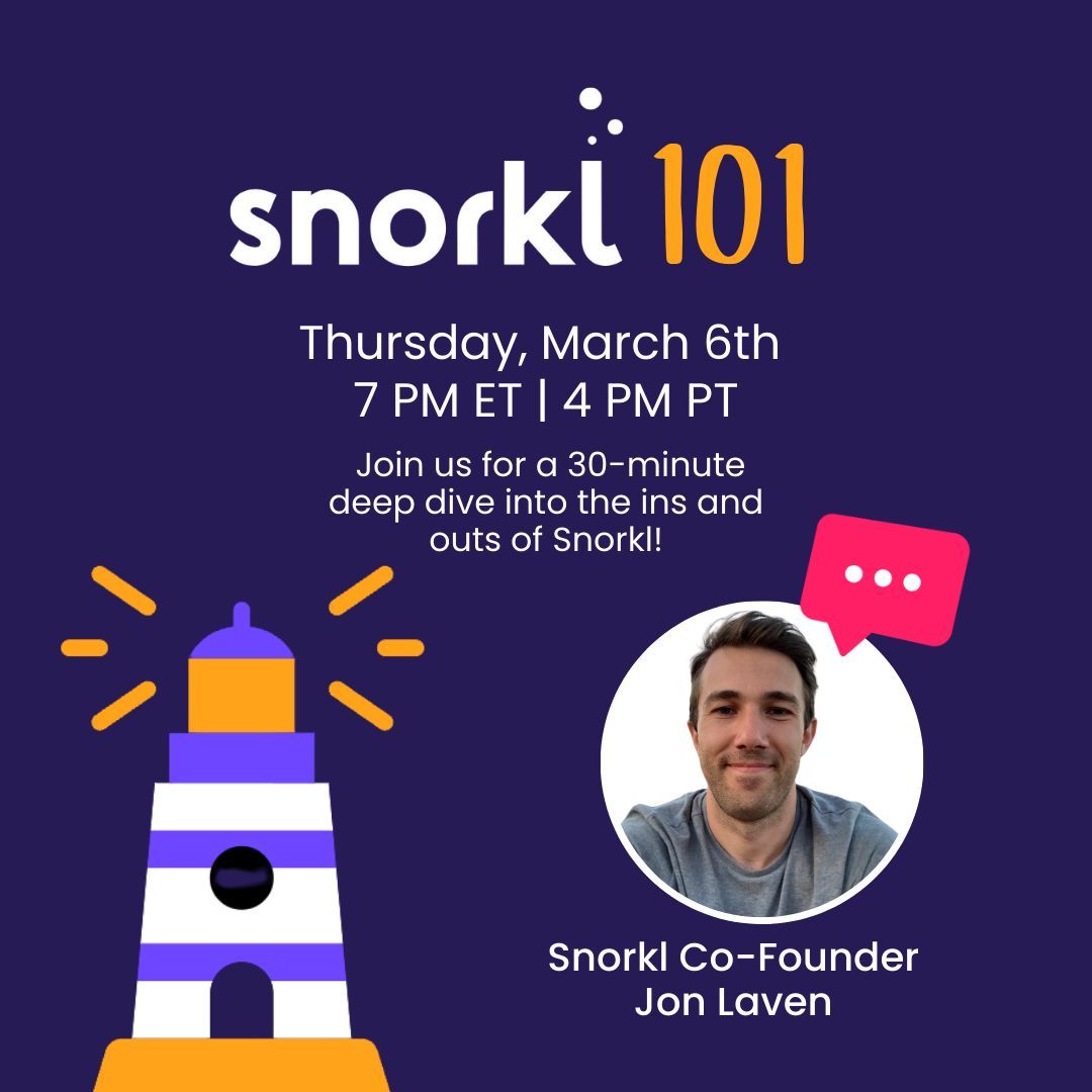 Join us this Thursday for a 30-minute webinar with <a href="/jtlaven/">Jon Laven</a>, Snorkl’s Cofounder! Discover how Snorkl offers instant AI feedback and real-time insights into student learning. Don’t miss out — sign up here: buff.ly/VPMsrJj 🎯