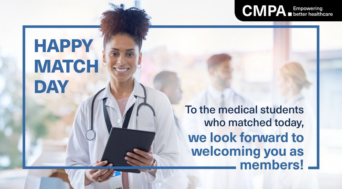 Canadian Medical Protective Association (@cmpamembers) on Twitter photo To all #MedStudents: Today marks a pivotal step in your professional medical journey.
Whether youâre excited or nervous, this is YOUR moment.
We wish you the best of luck!
<a href="/CaRMS_CA/">CaRMS</a> <a href="/CFMSFEMC/">Canadian Medical Students</a> #CaRMSMatch #R1Match <a href="/ResidentDoctors/">Resident Doctors</a> To all #MedStudents: Today marks a pivotal step in your professional medical journey.
Whether youâre excited or nervous, this is YOUR moment.
We wish you the best of luck!
<a href="/CaRMS_CA/">CaRMS</a> <a href="/CFMSFEMC/">Canadian Medical Students</a> #CaRMSMatch #R1Match <a href="/ResidentDoctors/">Resident Doctors</a>