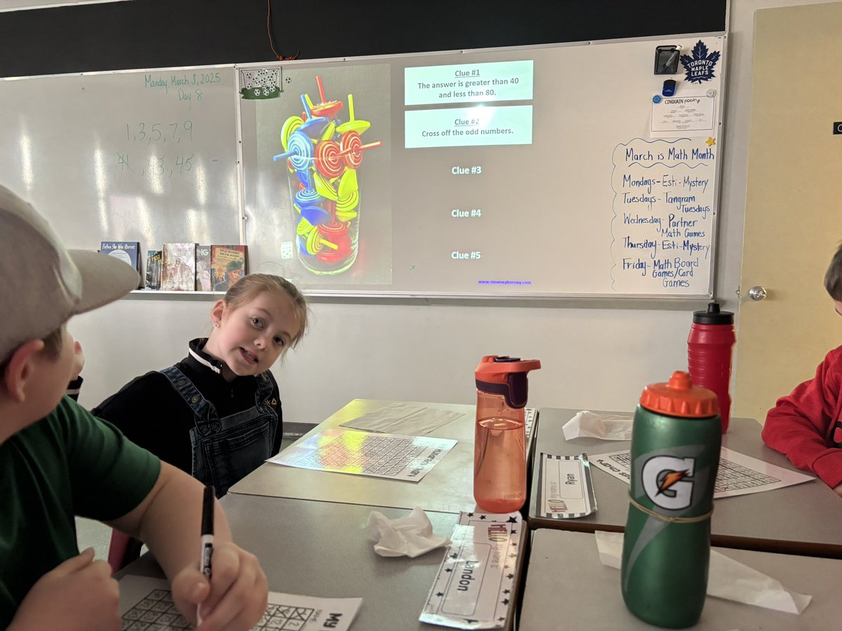 sacseagles's tweet image. Grade 4 students kick-starting their mornings during Soft-Start with fun and learning! Esti-Mysteries and Tangram Tuesdays are the perfect way to get those math minds buzzing! March is Math Month!

#SRCEMarchismathmonth