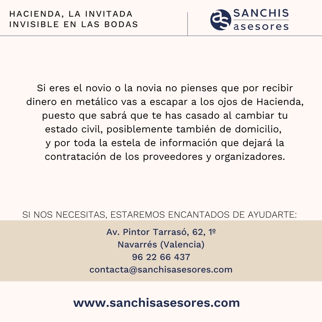 ¿Vas a casarte pronto o vas de invitado/a a alguna boda?

Si es así, es importante tener en cuenta los aspectos que te compartimos en la publicación.

#donacion #donaciones #boda #banquete #bizum #dinero #bodas #matrimonio #regalodeboda #regalodebodas #hacienda #efectivo #novios