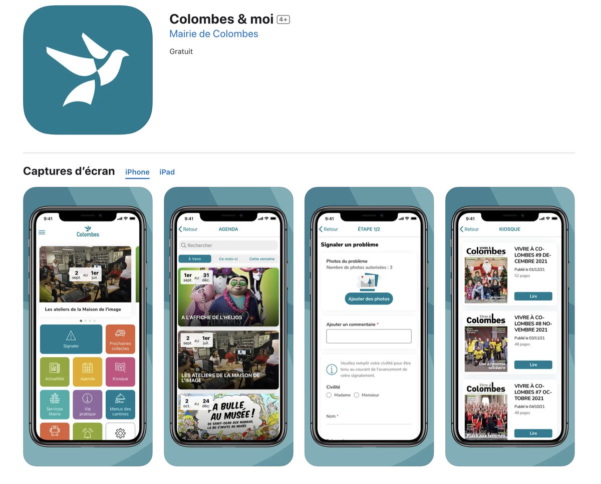 👋 Après une période d’indisponibilité, l'application : 𝗖𝗼𝗹𝗼𝗺𝗯𝗲𝘀 &amp; 𝗺𝗼𝗶  est de nouveau disponible sur Apple Store 🫶

➡️ bit.ly/4h6LmS4