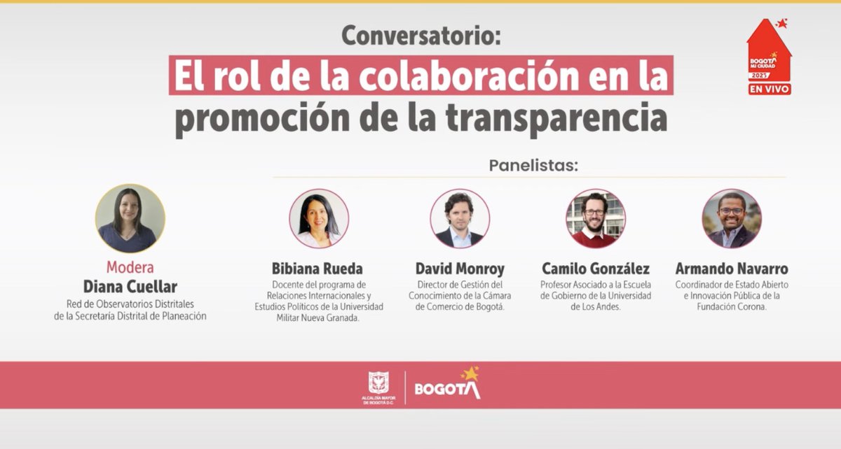 Escuela de Gobierno de la Universidad de los Andes (@gobiernouandes) on Twitter photo #AEstaHora I Nuestro profesor <a href="/CamiloIGonzalez/">Camilo González</a> participa el Panel: "El rol de la colaboración en la promoción de la transparencia".
🖇️Conéctate: bit.ly/4hdsUal #AEstaHora I Nuestro profesor <a href="/CamiloIGonzalez/">Camilo González</a> participa el Panel: "El rol de la colaboración en la promoción de la transparencia".
🖇️Conéctate: bit.ly/4hdsUal