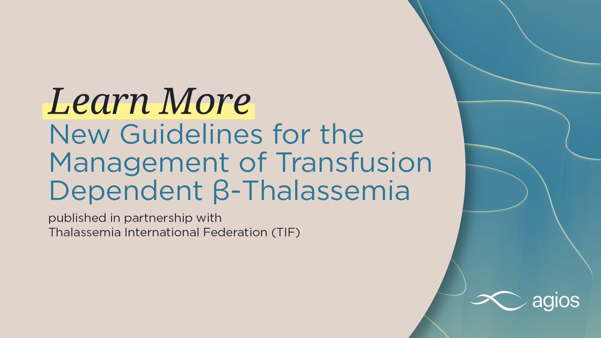 AgiosMedical's tweet image. Looking for more #Thalassemia resources? @thalassemiaTIF released the 5th edition of the Guidelines for the Management of Transfusion Dependent β-Thalassemia. 17 chapters, authored by global experts, cover diagnosis, management, pathophysiology, and new clinical insights to…