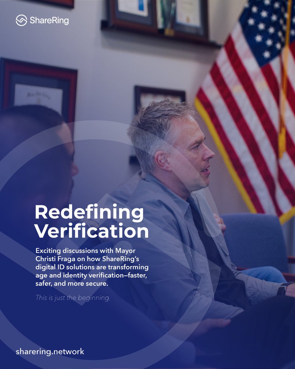 Had an amazing meeting with Mayor Christi Fraga of Doral! 🚀 ShareRing’s digital ID solutions are making age and identity verification faster, safer, and more secure. 🔐

Stay tuned for more! 🌟

#digitalme #private #secure #verified #innovation
