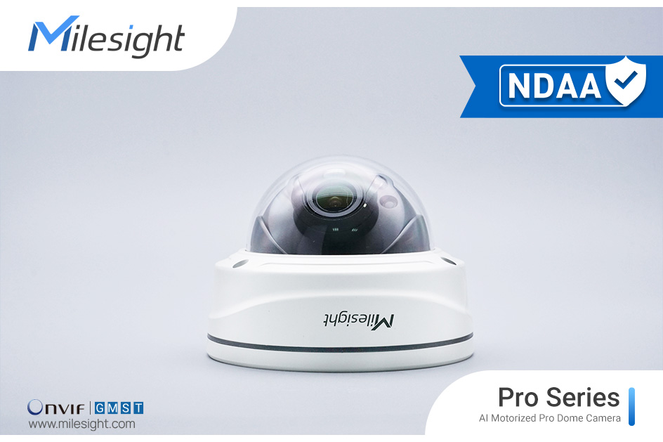 Experience top-tier security with Milesight's NDAA AI Motorized Pro Dome Camera! With ultra-low light capability, high frame rate, and advanced AI technology, our Pro Series sets the standard for surveillance excellence.