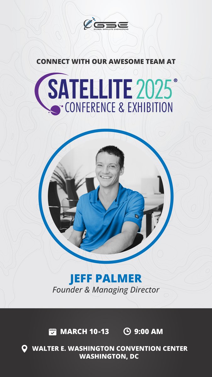 Guess who's going to Satellite 2025...

Meet with Jeff next week - trust me, everyone has been trying to.