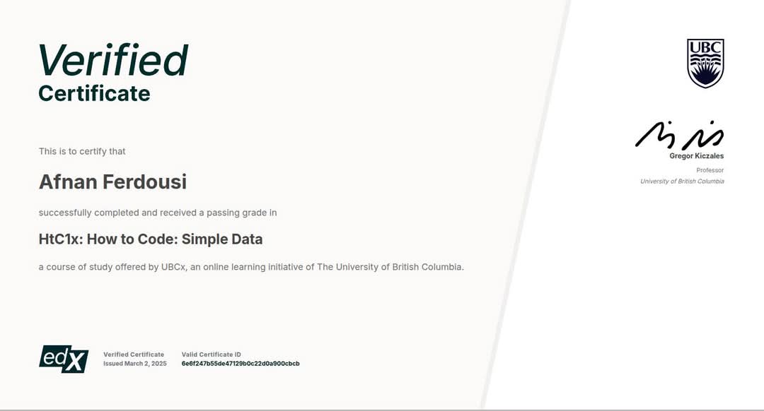 afnan_nanopien's tweet image. Finished my first course of my #micromasters program in #softwaredevelopment from @UBC with a 100% grade :3