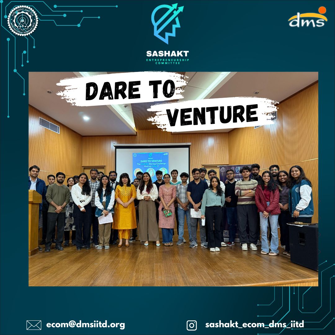 ecom_dmsiitd's tweet photo. Congratulations to winners of #DareToVenture Season 2!
1st: The Grand Trio
2nd: Bionic
3rd: RentVault
Unique Idea: Samsara

Thanks to judges @NehaKant @ShwetaKalra &amp; Prof. Gaurav Dvivedi! #IITDelhi #Entrepreneurship #Startups https://t.co/iHocYzyeb5