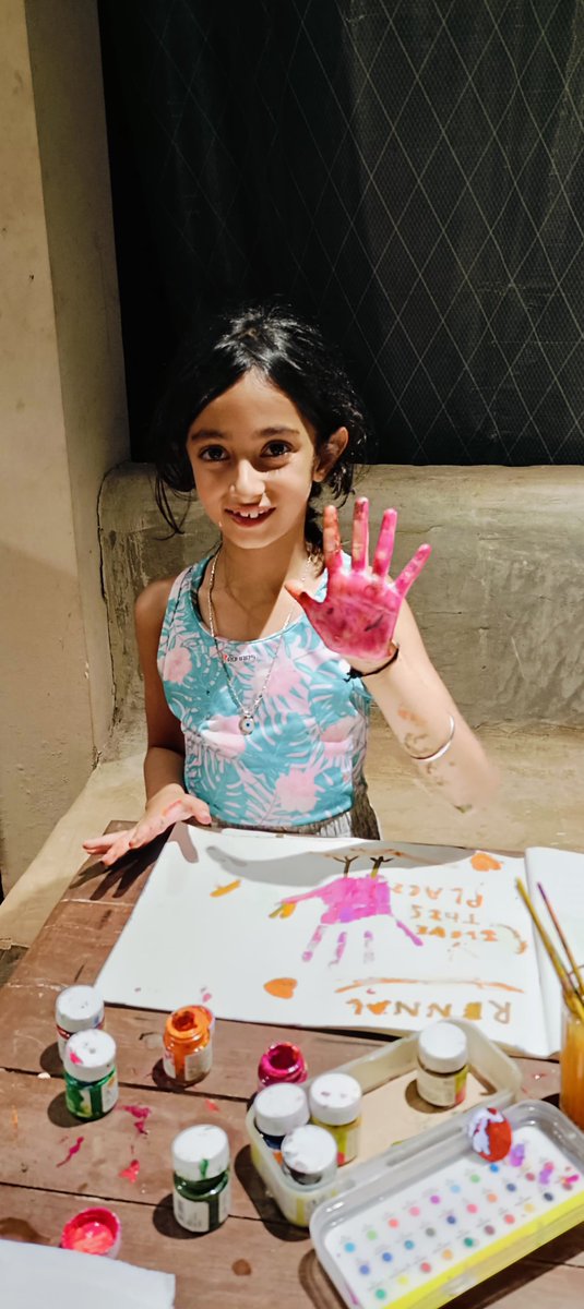 theunallome's tweet photo. 🎨✨ This adorable guest had the best time painting rocks at #TheUnallome, turning nature into her personal canvas. 🖌️💛

With Namrata from our team, she brought her imagination to life, one colorful stroke at a time. Moments like these make our space even more special! 🌿

#DIY https://t.co/jyZ3Mp3pqV