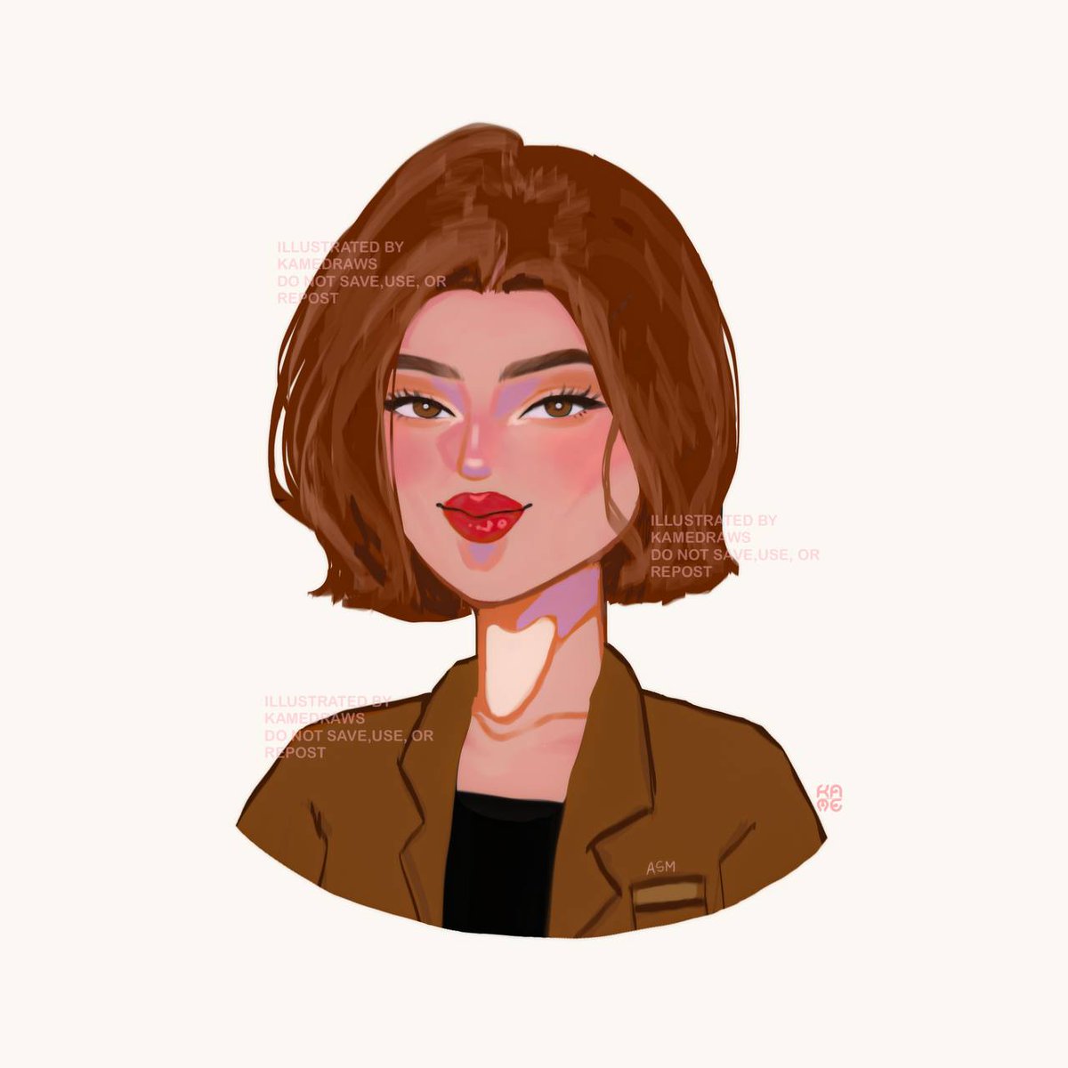 kamedraws's tweet image. short haired amari sloane 💐