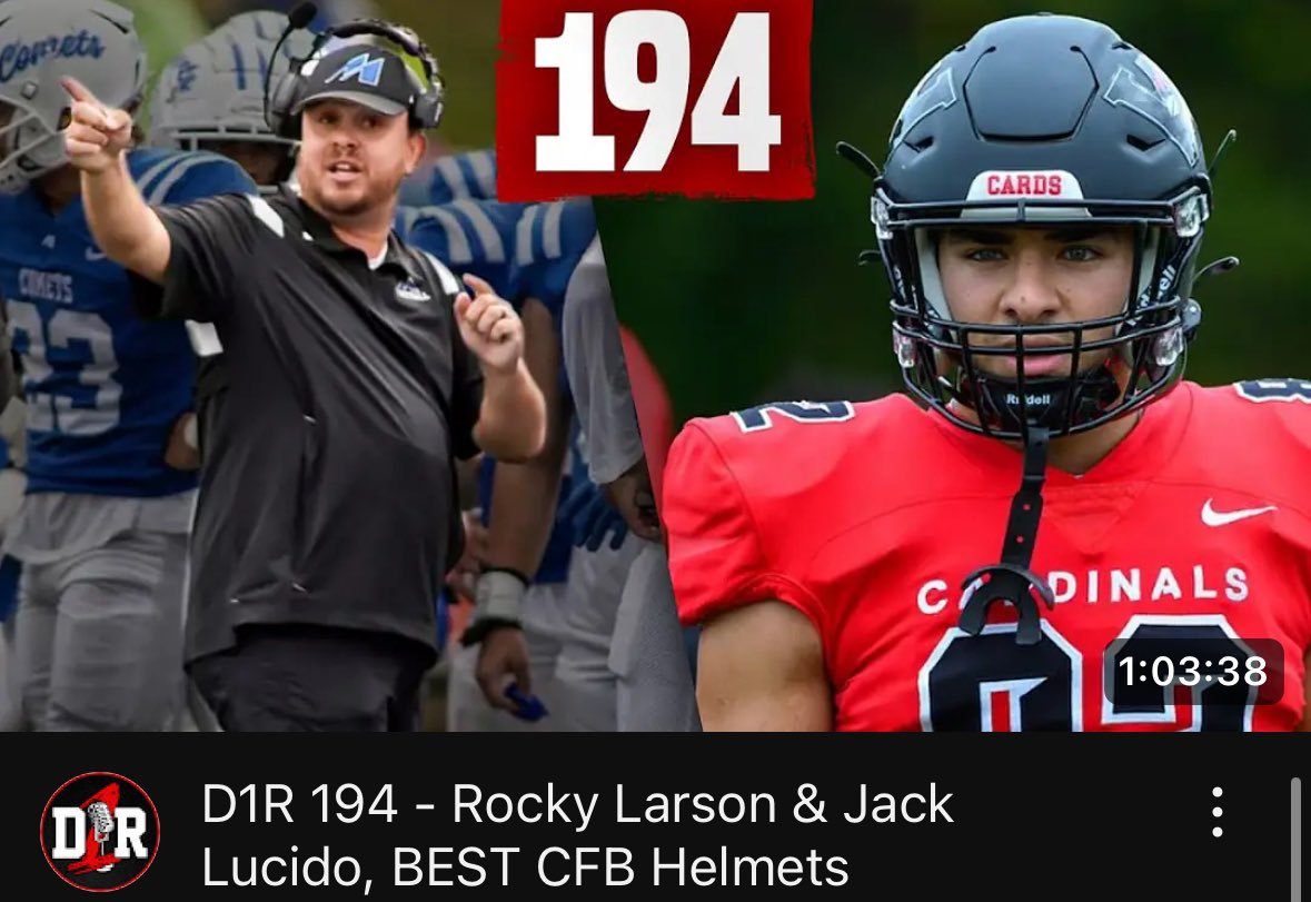𝐃𝟏𝐑 1️⃣9️⃣4️⃣ 𝐈𝐒 𝐋𝐈𝐕𝐄 🗣️‼️

<a href="/mayville_FB/">Comet Football</a> HC <a href="/coachlarsonmsu/">Rocky Larson</a> drops incredible insight on the culture of his program and transitioning to the <a href="/FConference/">Frontier Conference</a> 

<a href="/Wes_Football/">Wesleyan University Football</a> WR <a href="/jacklucido48/">Jack Lucido</a> outlines goals for <a href="/NESCACFBPA/">NESCACFBPA</a> getting into #D3FB playoffs

📺 : bit.ly/43sO550