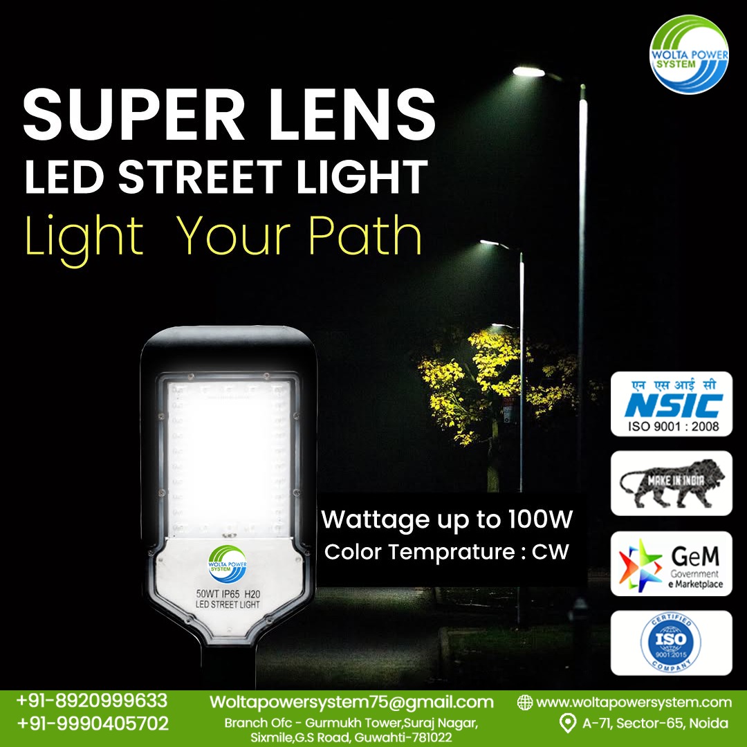 PowerWolta's tweet image. Illuminate your streets with #WoltaPower System Super Lens #LEDStreetLight! 🌟
✅ Wattage up to 100W
✅ Energy-efficient &amp;amp; durable
✅ Certified with ISO, NSIC &amp;amp; GeM

📞8920999633 | +91-9990405702
🌐woltapowersystem.com
 #BrightenUp #EnergyEfficient #SmartLighting #MakeInIndia