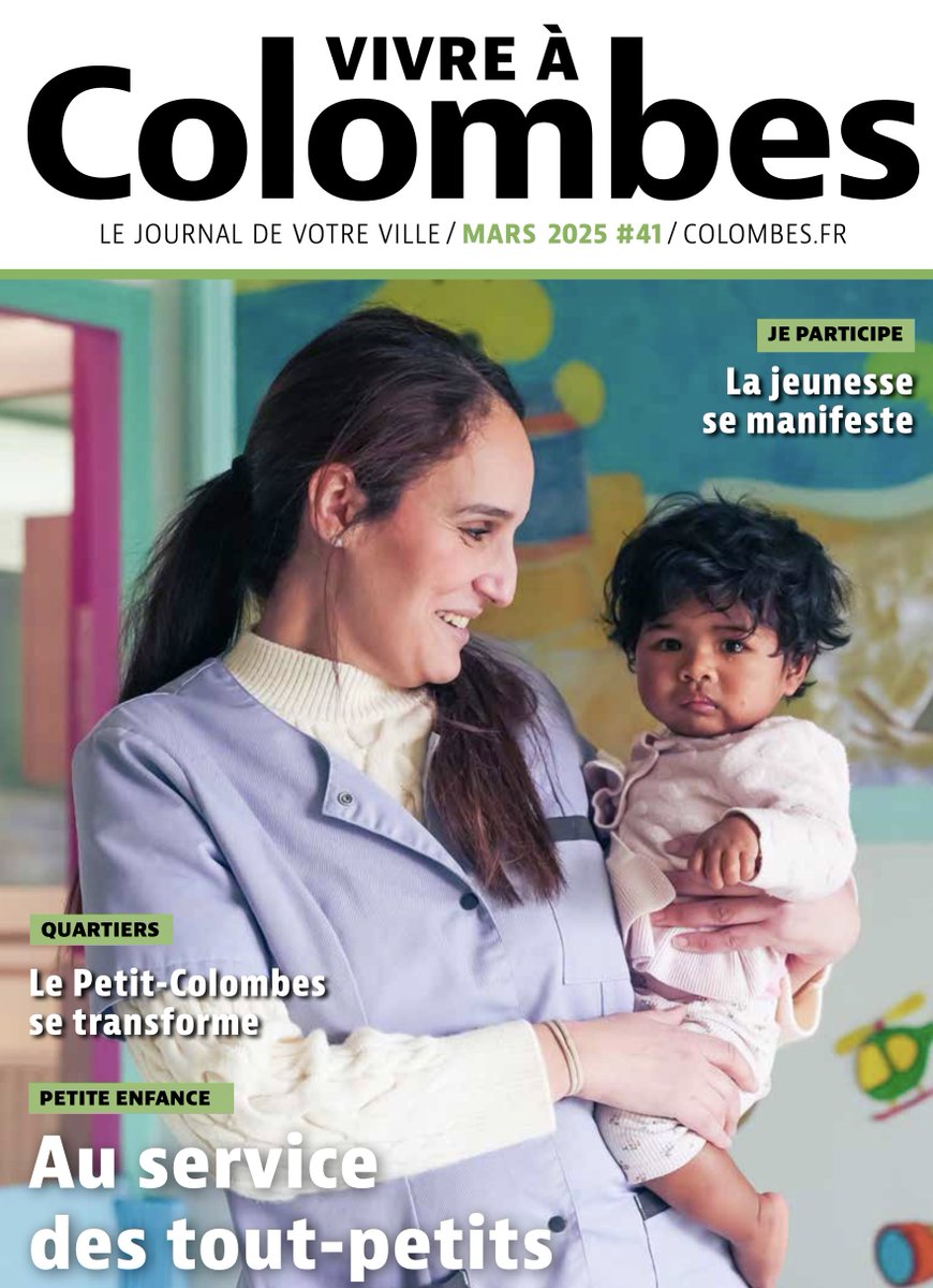 👋𝙑𝙞𝙫𝙧𝙚 𝙖̀ 𝘾𝙤𝙡𝙤𝙢𝙗𝙚𝙨 # 4️⃣1️⃣
JE PARTICIPE
➡️ La jeunesse se manifeste
QUARTIERS
➡️ Le Petit-Colombes se transforme
PETITE ENFANCE
➡️ Au services des tout-petits
➡️ bit.ly/4h5SaQ4