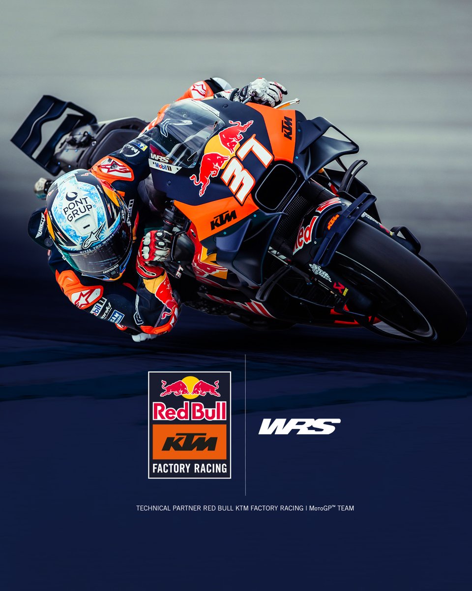 RED BULL KTM FACTORY RACING (@ktm_racing) on Twitter photo Clear vision on board, WRS! 👊
We're thrilled to welcome screen specialists WRS for MotoGP 2025. Their ultra-clear dash screens will power our KTM RC16s as <a href="/37_pedroacosta/">Pedro Acosta</a> and <a href="/BradBinder_33/">Brad Binder</a> chase every detail at full throttle. ✅
#KTM #ReadyToRace #MotoGP #Motorsport Clear vision on board, WRS! 👊
We're thrilled to welcome screen specialists WRS for MotoGP 2025. Their ultra-clear dash screens will power our KTM RC16s as <a href="/37_pedroacosta/">Pedro Acosta</a> and <a href="/BradBinder_33/">Brad Binder</a> chase every detail at full throttle. ✅
#KTM #ReadyToRace #MotoGP #Motorsport