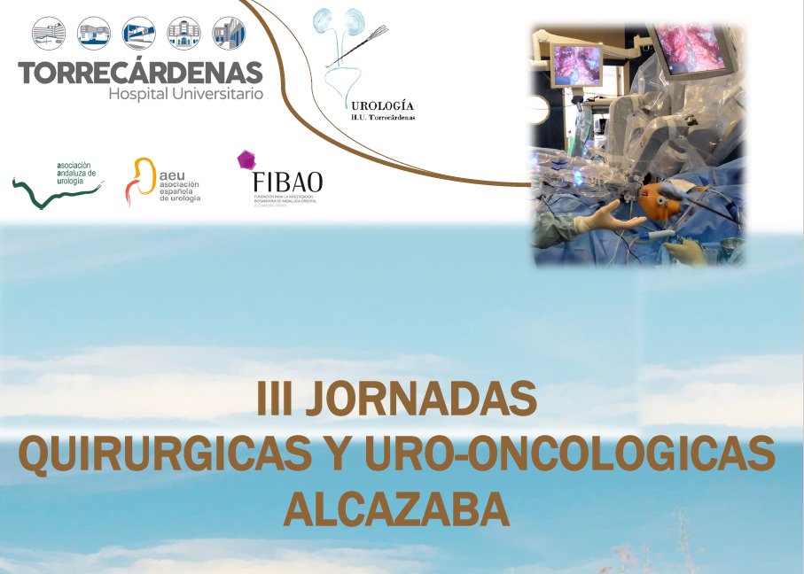 Fibao (@fibao) on Twitter photo 🔵 ¡Te esperamos en las III Jornadas Quirúrgicas y Uro-Oncológicas Alcazaba! 🔵
📅 13 y 14 de marzo de 2025
📍 <a href="/TorrecardenasHU/">Hospital Universitario Torrecárdenas</a>
🎟 Inscripciones abiertas
👉 fibao.es/agenda/2025/3/…
#UroOncología #CirugíaRobótica #JornadasAlcazaba #Salud #Urología 🔵 ¡Te esperamos en las III Jornadas Quirúrgicas y Uro-Oncológicas Alcazaba! 🔵
📅 13 y 14 de marzo de 2025
📍 <a href="/TorrecardenasHU/">Hospital Universitario Torrecárdenas</a>
🎟 Inscripciones abiertas
👉 fibao.es/agenda/2025/3/…
#UroOncología #CirugíaRobótica #JornadasAlcazaba #Salud #Urología