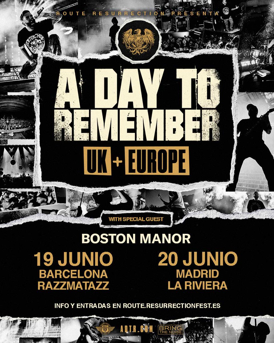 🚨 NUEVA ROUTE RESURRECTION: ¡A Day To Remember regresan a España con dos fechas el próximo mes de junio! 🔥

Con una energía arrolladora y un repertorio cargado de himnos, la banda estadounidense <a href="/adtr/">A Day To Remember</a> formada en Florida en el año 2003, consolidada ya con fama internacional con