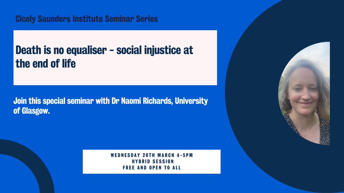 Join us on the 26th of March for our CSI Open Seminar delivered by Dr Naomi Richards, University of Glasgow
The event is hosted both in-person and virtually via Microsoft Teams. Sign up for FREE here: buytickets.at/facultyofnursi…