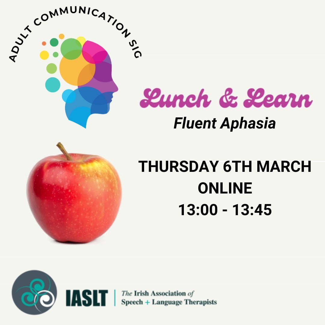 IASLT (@iaslt) on Twitter photo Reminder! <a href="/adultcommsig/">Adult Communication SIG</a> first lunch and learn of 2025 is happening on Thursday. They will be discussing fluent aphasia for more information and to join the conversation visit buff.ly/giKHdi9 Reminder! <a href="/adultcommsig/">Adult Communication SIG</a> first lunch and learn of 2025 is happening on Thursday. They will be discussing fluent aphasia for more information and to join the conversation visit buff.ly/giKHdi9