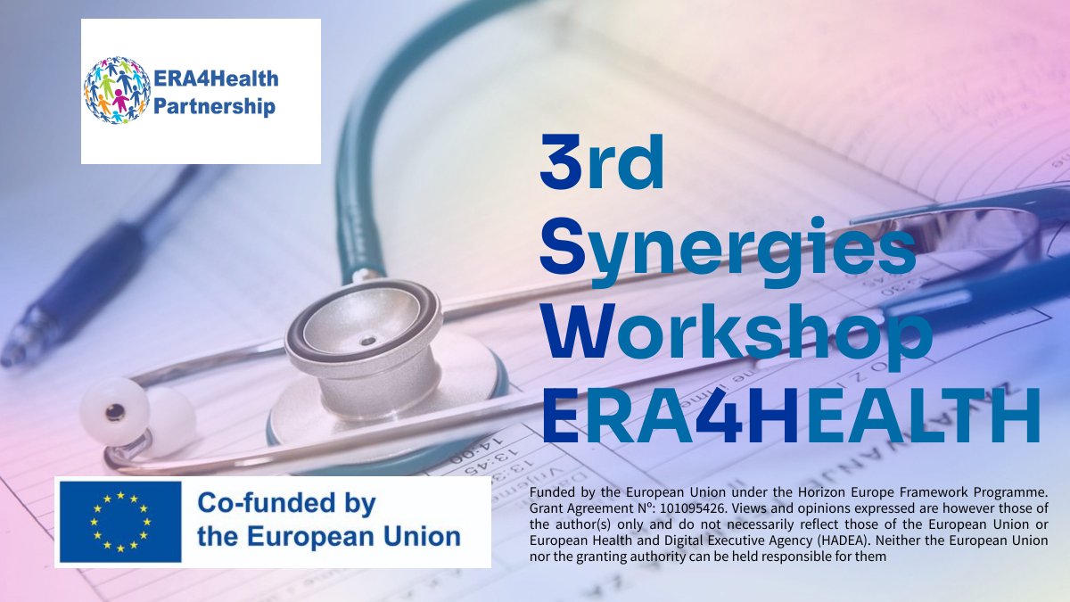 🚀 Join the 3rd Synergies Workshop online on June 10, 2025! Explore collaborations with European Funds to boost health research. Got initiative ideas? Share with us! 🌐🔍 #ERA4Health #Synergies #HealthResearch #EUfunding 💬 Suggestions welcome!