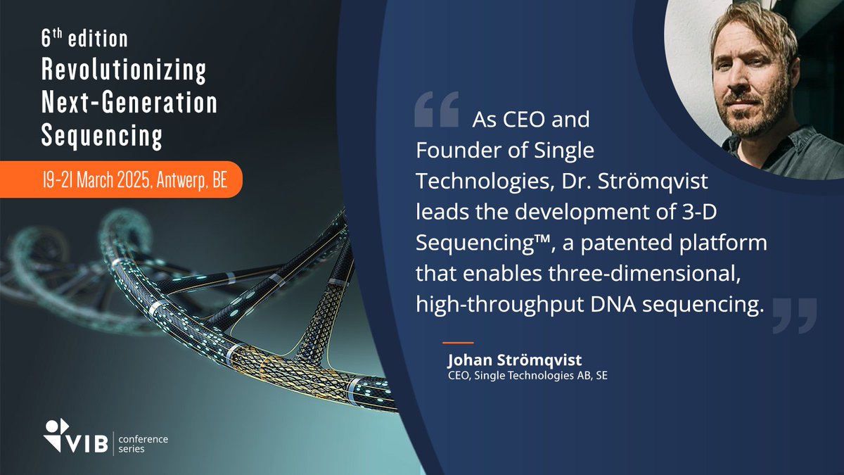 🚀 Join us for the 6th edition of Revolutionizing Next-Generation Sequencing!  
📅19-21 March 2025 
🎙️Hear from Johan Strömqvist, CEO of Single Technologies
🪫🆘Final deadline is tomorrow: March 5th!  vibbio.tech/47fK6c1
#RNGS25