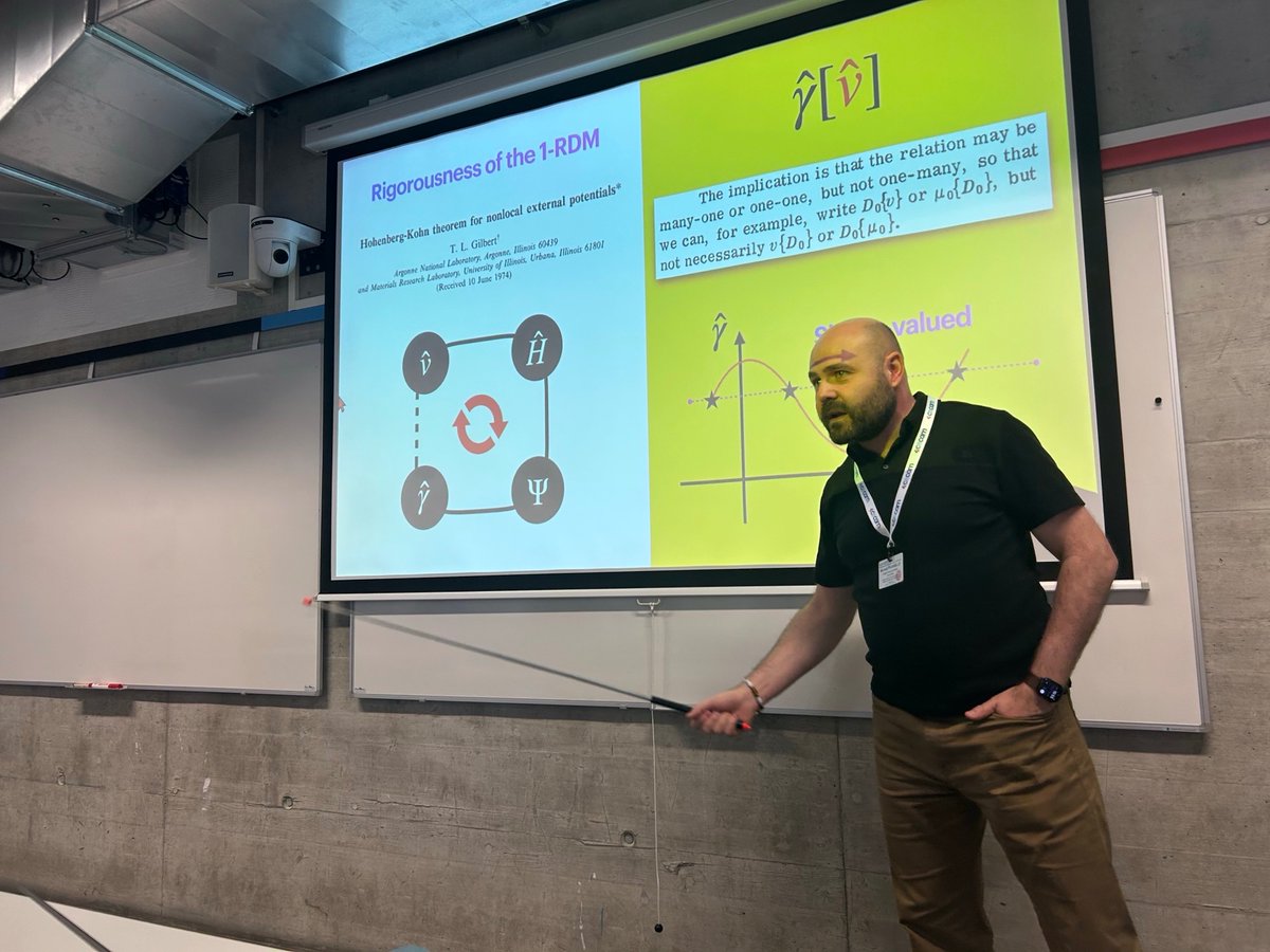 Augusto Gerolin 🇺🇦 (@agerolin) on Twitter photo Michele Pavanello is teaching us how to learn electronic structures via 1- and 2-RDMs at <a href="/cecamEvents/">CECAM</a> workshop about the interface of AI and DFT with <a href="/KulikGroup/">the Kulik Group</a> and <a href="/stefan_theochem/">Stefan Vučković</a> Michele Pavanello is teaching us how to learn electronic structures via 1- and 2-RDMs at <a href="/cecamEvents/">CECAM</a> workshop about the interface of AI and DFT with <a href="/KulikGroup/">the Kulik Group</a> and <a href="/stefan_theochem/">Stefan Vučković</a>