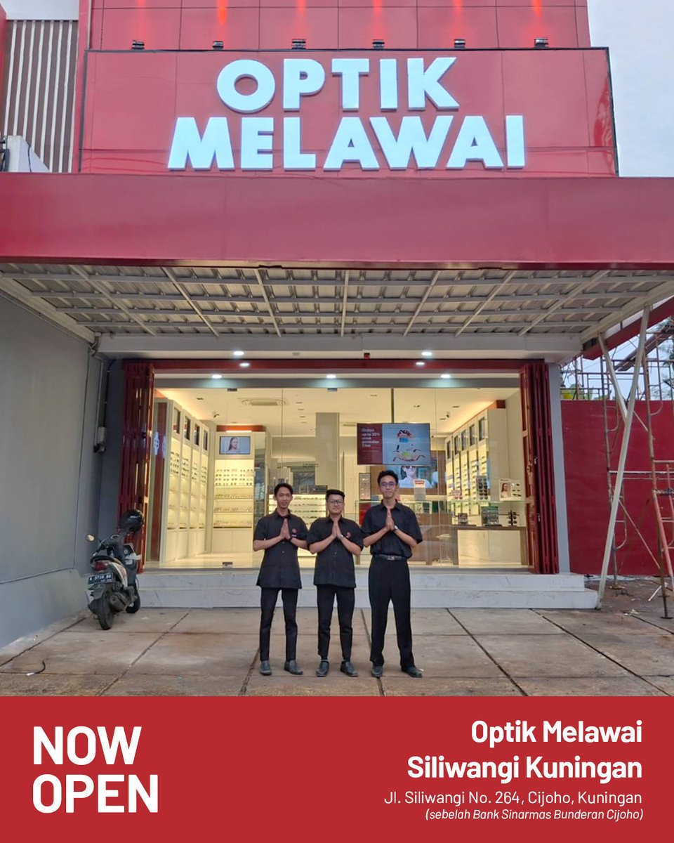 optikmelawai's tweet image. Hello Kuningan, Optik Melawai hadir untuk pertama kalinya yang bertempat di Jl. Siliwangi No. 264, Cijoho. Segera kunjungi dan dapatkan berbagai promo menarik.

#OptikMelawai #Kuningan