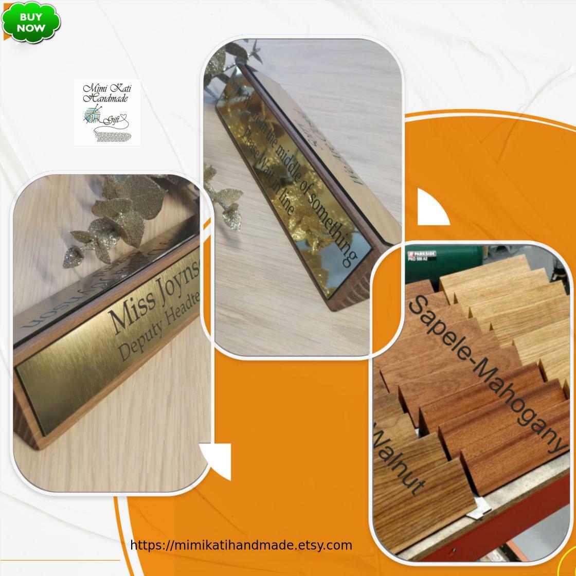 KatiHandmade's tweet image. Wow picks! Personalised Double-Sided Desk Name Plate, Solid Wood Base, Custom Engraved Solid Wood Sign, OAK, Walnut, Sapele (Mahogany substitute) at £38.01 at mimikatihandmade.etsy.com/listing/760921… Choose your wows. 🐕 #desk #DeskNameSign